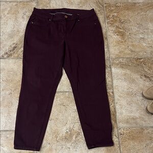 Maurice’s stretch denim - plum color.